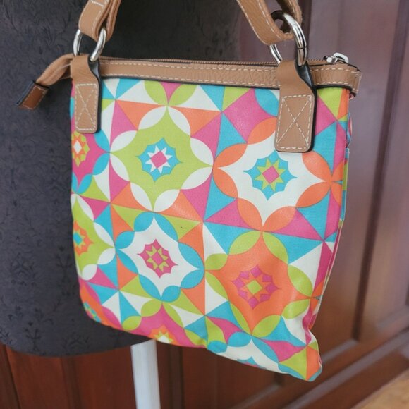 Lily Bloom Multicolor Floral Pattern Crossbody Bag With Adjustable Strap - Picture 7 of 11